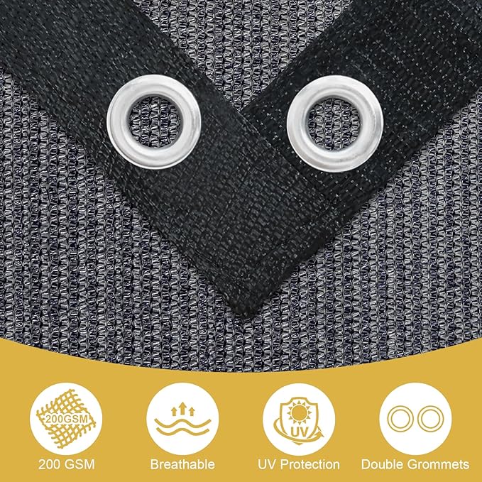 Shade&Beyond 90% Sun Shade Cloth with Grommets, 3' X 10' Pergola Shade Cover Canopy, Mesh Tarp Sun Screens for Patio, Outdoor, Garden, Backyard, Blue Gray
