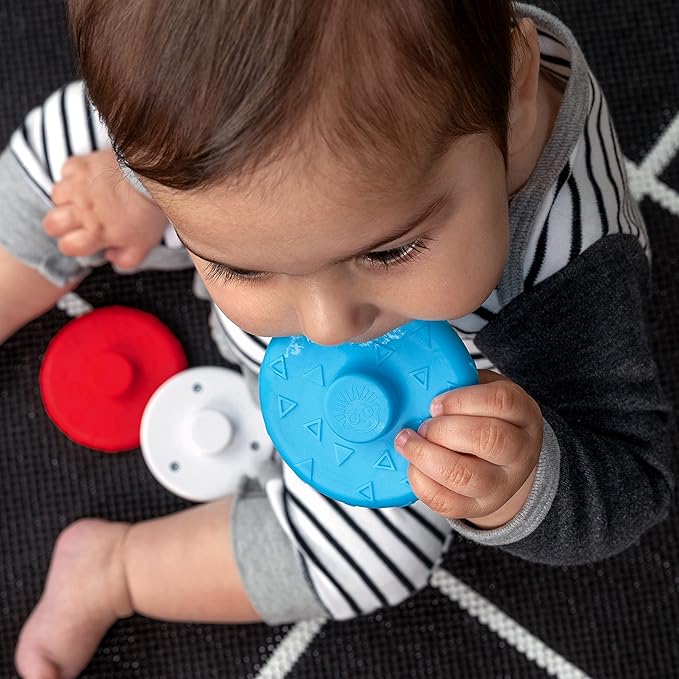 Baby Einstein Stack & Wobble Zen BPA Free Teether Toy for Cause and Effect Learning, Infants Ages 3 Months and up