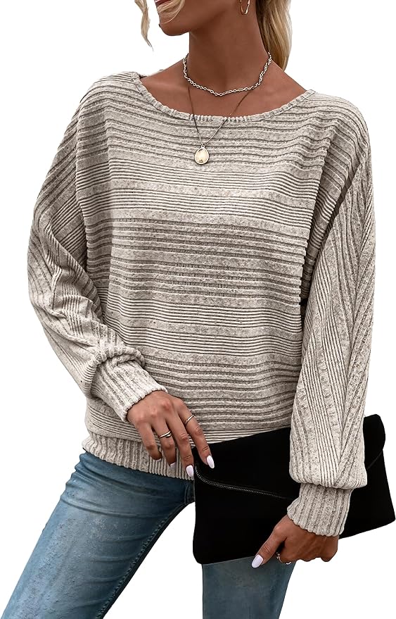 Womens Long Sleeve Shirts Crewneck Tunic Tops Pullover Sweaters Business Casual Blouses Fall Fashion 2026