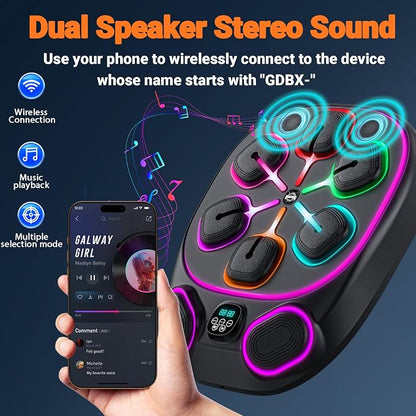 OurStarry Smart Music Boxing Machine for Adults and Kids, Wall Mounted Punching Trainer with Boxing Gloves, LED Electronic Target, 9 Modes and 9 Speeds, Home Gym Workout Equipment