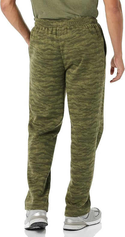 Amazon Essentials Men's Relaxed Straight Leg Fleece Open Bottom Sweatpant (Available in Big & Tall)