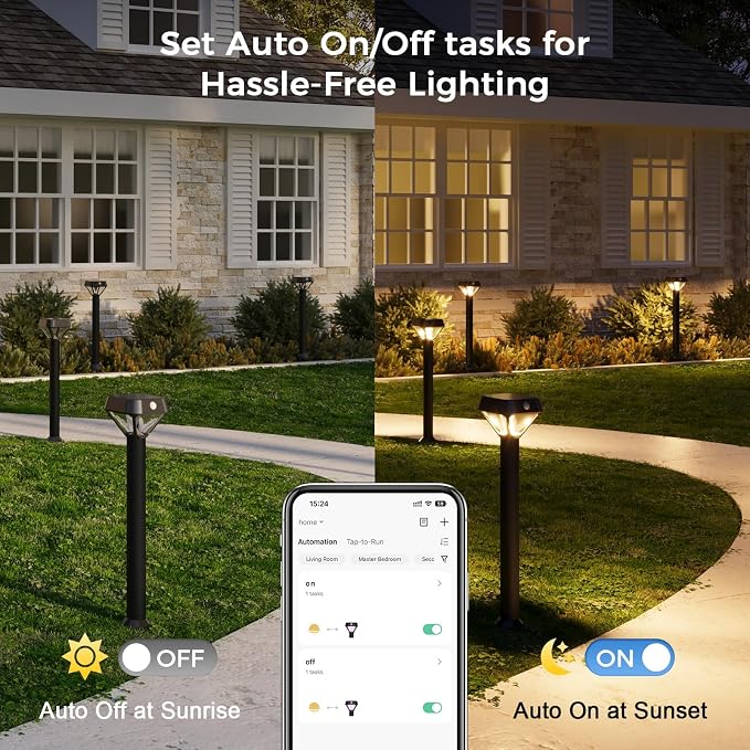 XMCOSY+ Smart Solar Pathway Lights, Motion Sensor Outdoor Light, 6 Pack | Smart Gateway Included, App & Voice Control Landscape Lights Solar Powered, RGBCW DIY Light, Auto Schedules, IP65 Waterproof