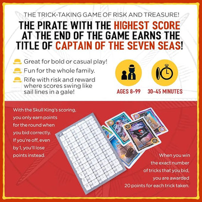 Grandpa Beck's Games Skull King - The Ultimate Pirate Trick Taking Card Game | Strategy Game for Friends, Family, Game Night | from The Creators of Cover Your Assets | 2-8 Players Ages 8+ (Base Game)