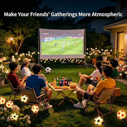vignuto 2026 Solar Soccer Lights, 8 Packs 48LED, Solar Lights Outdoor Waterproof, World Cup Decorations, Garden Decor, Patio Decor, Unique Decor for Soccer Game.