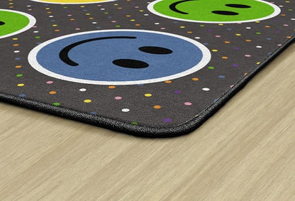 Flagship Carpets Smiley Seating (Seats 30) Classroom Area Rug or Educational Learning Mat, Kids Room or Playroom Carpet, 10'6" x 13'2", Gray/Multi