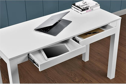 Parsons Xl Desk with 2 Drawers, White