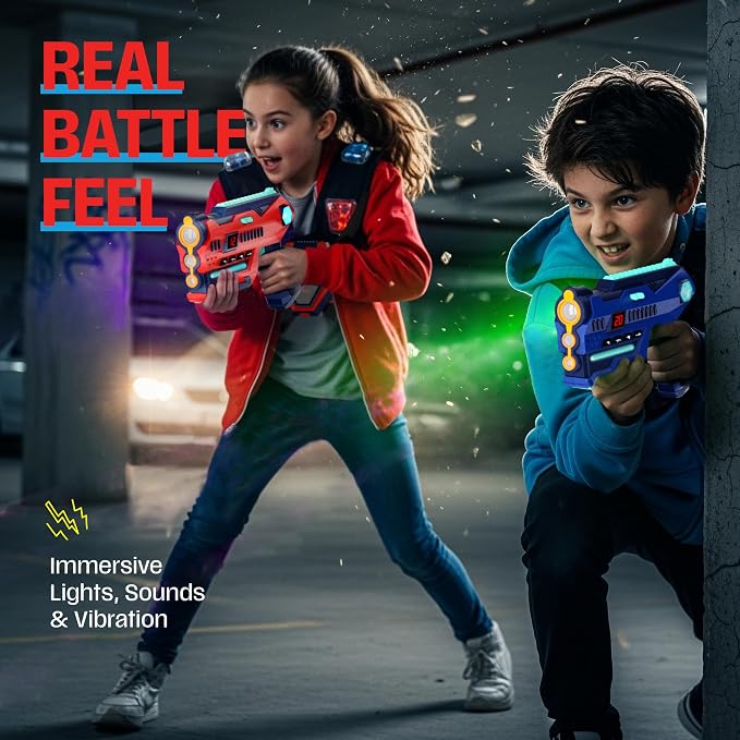 Halo Sport Laser Tag Set of 2 - Gifts for 8 9 10 11 12 13 Year Old Boy Gifts Birthday - Toys for Boys Ages 8-12 Years - Teens Boys Toys Age 8-10 Years Gift - Lazer Tag Guns & Vests