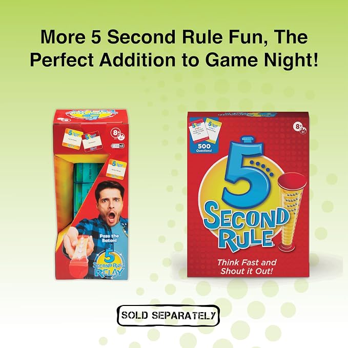 5 Second Rule Uncensored Card Games for Adults - Adult Card Games for Game Night, Travel, Funny Adult Card Game & Icebreaker, Game Nights, Think Fast and Shout Out Answers, Ages 17+