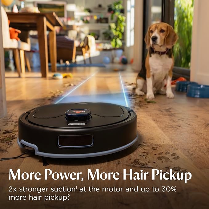 Bissell FlexClean FurForce Robot Vac & Mop, LiDAR Navigation, HEPA, 4270L | 2X stronger suction; NeverTangle brush roll; 180-min runtime; 60-day self-empty base; deep carpet clean