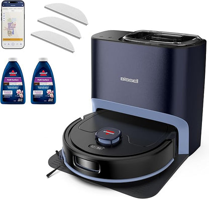 Bissell FlexClean FurForce Robot Vac & Mop, LiDAR Navigation, HEPA, 4270L | 2X stronger suction; NeverTangle brush roll; 180-min runtime; 60-day self-empty base; deep carpet clean