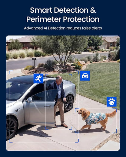 REOLINK OMVI 3i PoE Triple-Lens PoE Security Camera with Auto Tracking | 10MP 180° Panoramic & 4K PT, AI Video Search, 24/7 Recording, Perimeter Protection, Color & IR Night Vision, Smart Detection