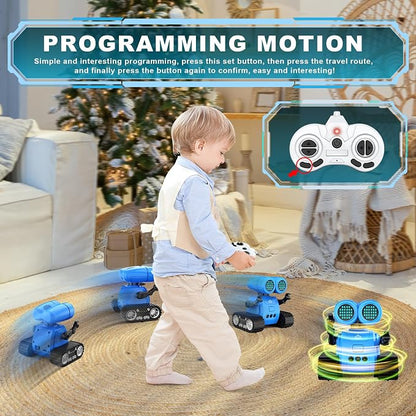 Hamourd Robot Toys for Boys Girls, Emo Robot with Walkie-Talkie Function, Gesture Sensing, Flexible Head & Arms, Programming Motion, Dance Moves, Music, Multi-Mode LED Eye, Toys for Ages