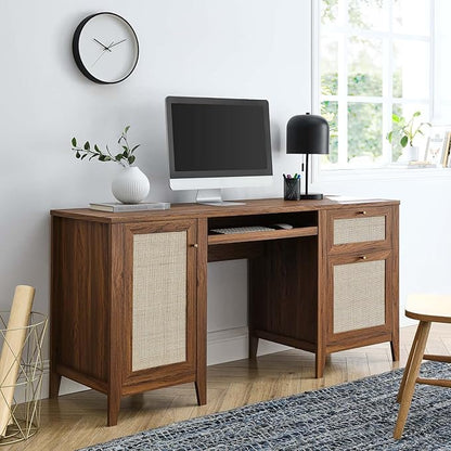 Modway Soma Desk, Walnut