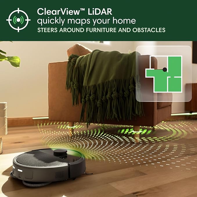 iRobot Roomba Plus 405 (G181) 2in1 Vacuum & Mop Robot with AutoWash Dock - Dual Spinning, Smart & Fast Mapping, Ideal for Pet Hair, Self-Empties 75 Days, Intense Suction, Pad Washing & Drying