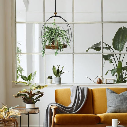 Hanging Planter for Indoor Plants - Outdoor Plant Hanger, Mid Century Metal Plant Hanger, Indoor Conner Ceiling, Gift for Mom, Plant Lovers, Housewarming