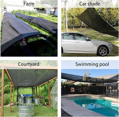 LOVE STORY 10x12FT 55% Black Shade Cloth Sun Shade Net with Grommets Sunblock Net Mesh Tarp for Garden,Plants Cover,Greenhouse and Patio
