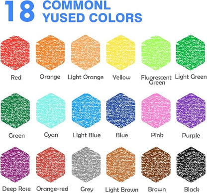 378 Count Colored Pencils Bulk Classroom, Colored Pencils for Kids 18 Assorted Colors, Coloring Pencil Set for Teachers & Adults, Pre-sharpened Color Pencils, Back to School Supplies Bulk for Students