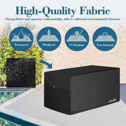 Himal Deck Box Cover, Waterproof 600D Oxford, 63 x 30 x 28 in | Heavy-Duty 600D Fabric, Waterproof Protection, UV Resistant, Outdoor Storage Cover, Waterproof Outdoor Furniture Covers