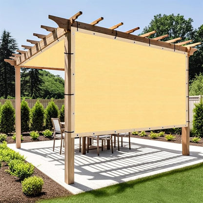 Shade&Beyond Customized Size 8' X 13' Shade Cloth with Grommets, 90% UV Protection UV Protection Mesh Tarp Sun Screens for Patio GN01, Sand