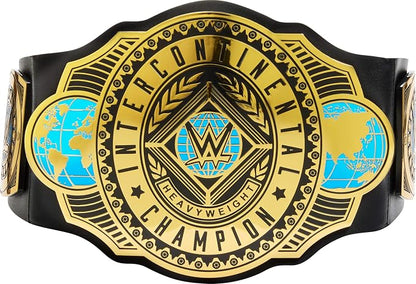 Mattel WWE Championship Title, Intercontinental Champion, Kid-Sized Belt Accessory for Role-Play & Costumes, 3+ feet Long with One-Time Adjustment