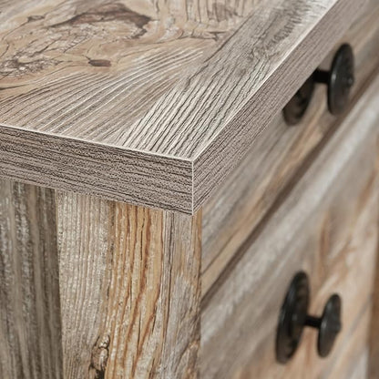 Sauder Cottage Road L-Desk, L: 65.12" x W: 58.66" x H: 29.76", Rustic Cedar finish