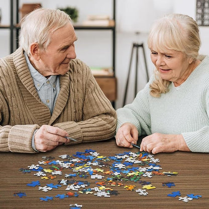 Jigsaw Puzzles for Adults 1000 Pieces, Clocks Interlock Perfectly Letter on Back No Dust, Home Decor Birthday Party Toy for Men Women Elders Seniors (27.5"x19.6"), 1:1 Poster