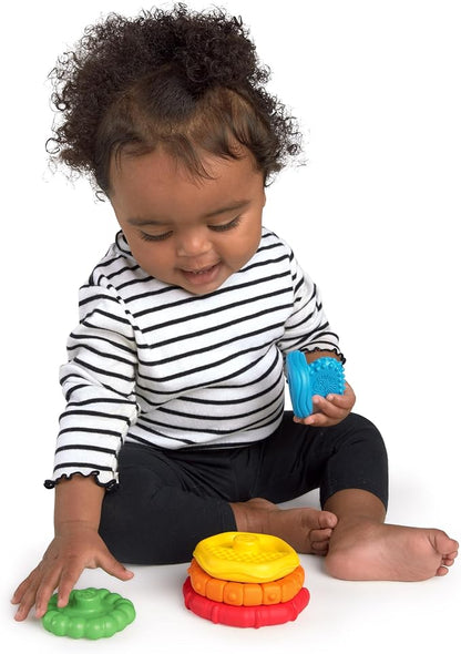Baby Einstein Stack & Teethe Multi-Textured Easy-to-Grasp 5-Piece Teether Toy Set, Ages 3 Months +