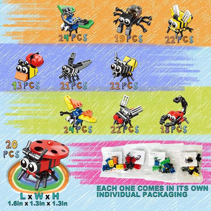 Party Favors for Kids - 30 Pack Animal Mini Building Blocks for Goodie Bag Stuffers, Classroom Prizes Carnival Toys, Easter Egg Fillers, Birthday Holiday for Boys Girls Ages 6+