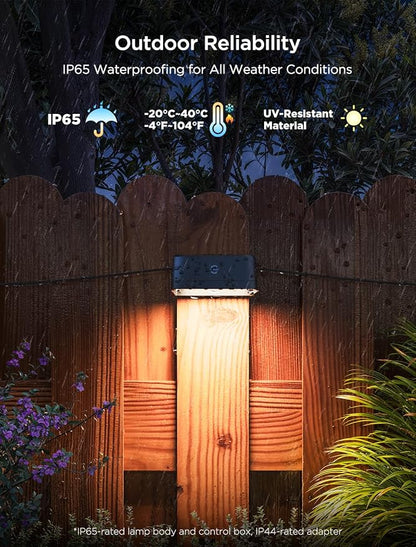 Govee 72ft RGBIC Outdoor Deck Lights, 4000K White Light, IP65 Smart Lights | 60+ scene modes, -4°F to 104°F, APP Remote or Voice Control, Work with Alexa, Matter, Google Home, Music Mode, Patio Decor