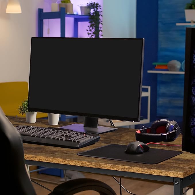YSSOA 40/47 Inch Computer, Modern Simple Style Home Office, Study Student Writing, Vintage Wooden Desk, 40 Inch, Brown