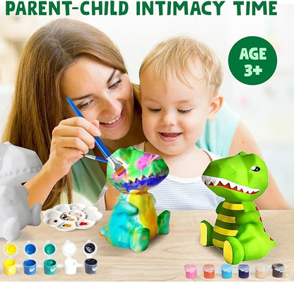 Goody King Paint Your Own Dinosaur Lamp Kit, DIY Night Light, Arts & Crafts for Teens Girls Boys, Painting Kit for Kids Age 8-12, Room Decorations, Dinosaur Birthday Gifts for Kids Ages 3 4 5 6 7 8+