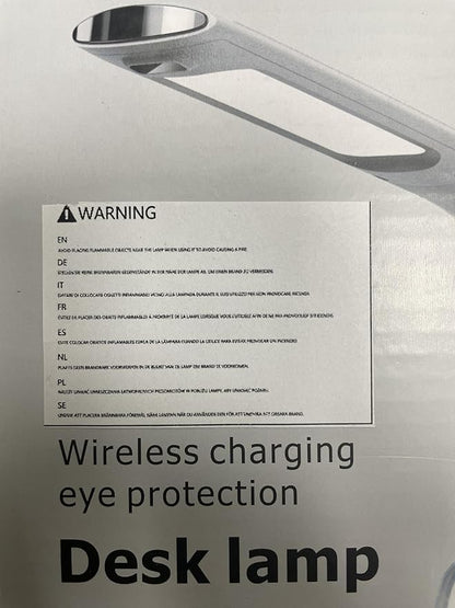 LED Desk Lamp with USB Charging Port, 10W wireless charger, Stepless dimmable, Natural Lights, Desk Lights for Home Office, Office Desk Lamp Eye Caring Reading Light, Gesture Control Table Lamp