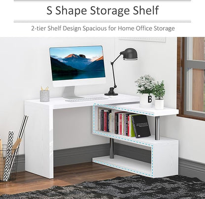 NicBex Kimberly-DW-00212-LWJ Home Office Desks, 47.25"x45"x30", White