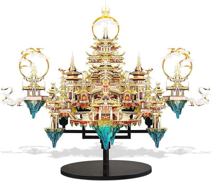 Piececool 3D Metal Asian Puzzles Model Kits- LINGXIAO Palace Metal Building Kits for Adults, Brain Teaser Puzzle DIY Handcraft Best Gifts for Man Woman Family