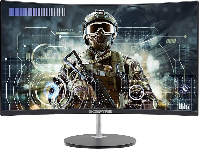 Sceptre Curved 24-inch Gaming Monitor 1080p R1500 98% sRGB HDMI x2 VGA Build-in Speakers, VESA Wall Mount Machine Black (C248W-1920RN Series)