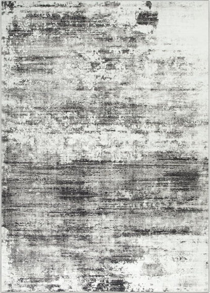 10x14 Area Rugs Washable Rug: Modern Abstract Living Room Rug Soft Anti-Skid Thin Carpet Indoor Floor Non-Shedding Carpets for Bedroom Dining Room Farmhouse Nursery Home Office Black Grey