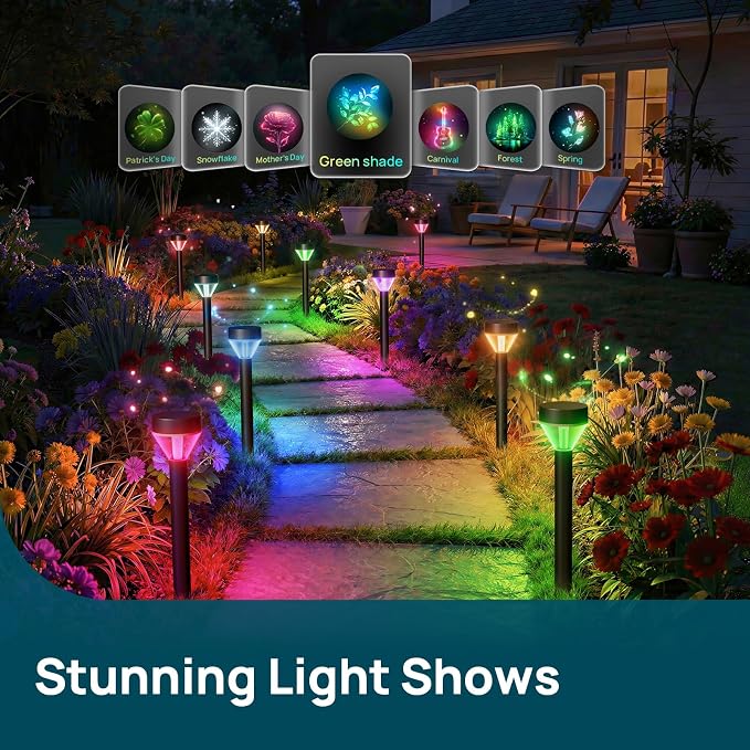 Linkind Smart Low-Voltage Path Lights SP6LV, 510LM Multi-Zone Outdoor Pathway Lights AC/DC 12-24V, App & Voice Controlled Color-Changing Landscape Lighting for Garden, Walkway, Driveway, 4 Pack