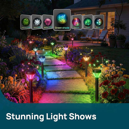 Linkind Smart Low-Voltage Path Lights SP6LV, 510LM Multi-Zone Outdoor Pathway Lights AC/DC 12-24V, App & Voice Controlled Color-Changing Landscape Lighting for Garden, Walkway, Driveway, 4 Pack