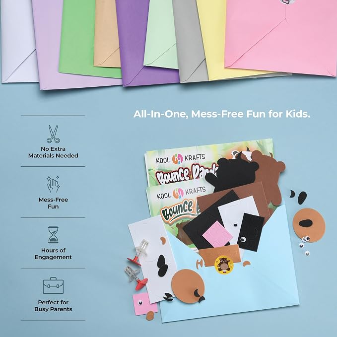 20 Arts & Crafts Kit for Kids, All-Inclusive, No Mess Craft Kits & Supplies for Boys & Girls – DIY Creative Activity, Easy Step-by-Step Guide, Individually Packaged Crafts, Christmas Gift, Travel Gift