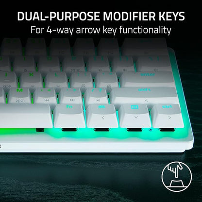 Razer Huntsman V3 Pro Mini 60% Esports Gaming Keyboard, White | Analog Optical Switches, Razer Snap Tap, Rapid Trigger, Adjustable Actuation, Dual-Purpose Mod Keys, Doubleshot PBT Keycaps