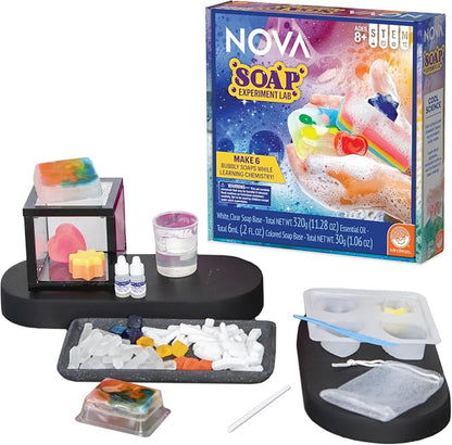 NOVA Soap Experiment Lab by MindWare – Make Your Own Soaps, Chemistry Science Kit with Scents & Molds, STEM Learning, Ages 8+