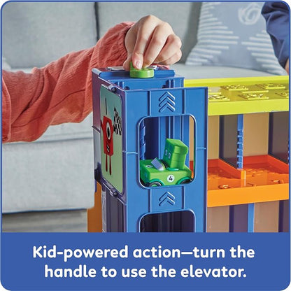 hand2mind Counting Car Garage, Race Car Track, Toy Vehicle Playsets, Parking Garage, Pretend Play Sets for Preschoolers, Preschool Math Learning Activities, Numbers for Toddlers, Kids Birthday Gifts