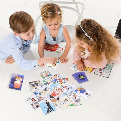 Card Games,Go Fish and Old Maid Card Game for Kids Ages 4-8,Fun Classic Interactive Games for Kids Toddlers Adults,Perfect for Stocking Stuffers Gifts,Family Game Night Party Games(Go Fish&Old Maid)