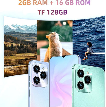 Unlock Phone, 4G Network Android Phone, 6.3-inch Screen, 2GB RAM+16GB ROM/TF 128GB, Dual SIM Cards, Dual Cameras, Suitable for Novice Users (83dark)