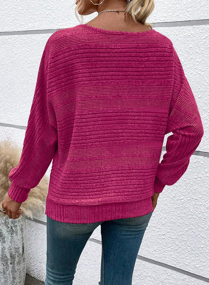 Womens Long Sleeve Shirts Crewneck Tunic Tops Pullover Sweaters Business Casual Blouses Fall Fashion 2026