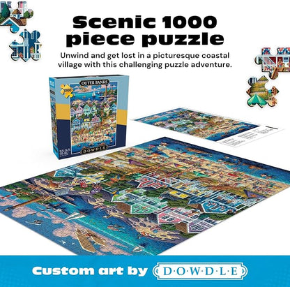 Buffalo Games - Dowdle's Outer Banks 1000 Piece Jigsaw Puzzle, Made in USA, Recycled Premium Board, Reference Diagram