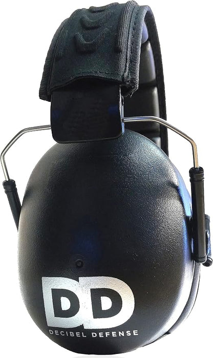 DECIBEL DEFENSE Professional Safety Ear Muffs 37dB NRR - The HIGHEST Rated & MOST COMFORTABLE Ear Protection for Shooting & Industrial Use - THE BEST HEARING PROTECTION GUARANTEED (EXTRA LARGE)