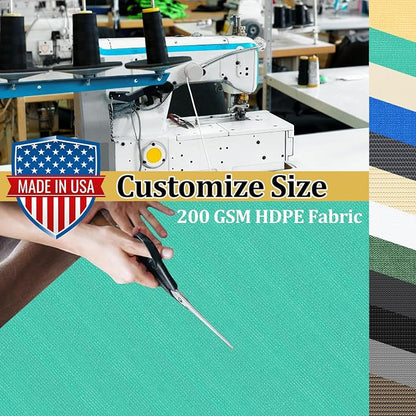 Shade&Beyond Customized Size 90% Sun Shade Cloth with Grommets, 9' X 9' Pergola Shade Cover Canopy, Mesh Tarp Sun Screens for Patio, Outdoor, Garden, Backyard GN01, Turquoise