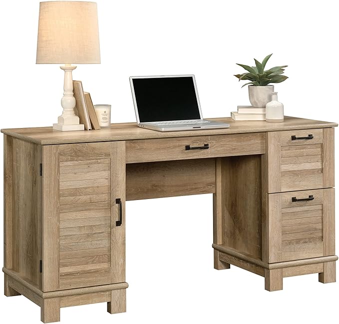 Sauder Garden Villa Desk, L: 59.06" x W: 20.71" x H: 29.80", Orchard Oak Finish