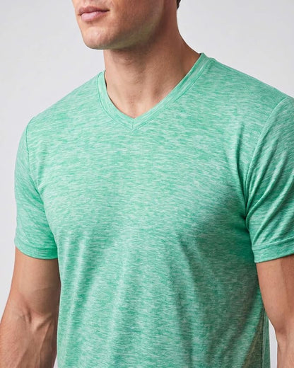 5 Pack Men's Dry Fit V Neck Gym Workout T Shirts Athletic Moisture Wicking | Cooling, Quick Dry, Breathable, Short Sleeve, Exercise, Cycling, Sports, Outdoor, Fitness, Golf, Crossfit, Hiking, Tennis